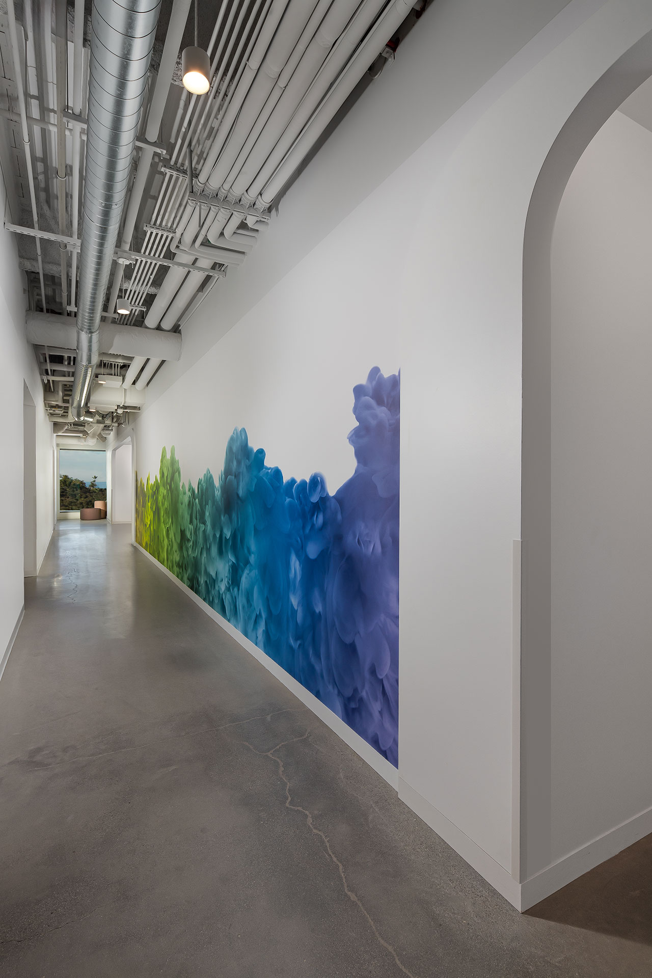 Interior corridor of BD Biosciences Torry View